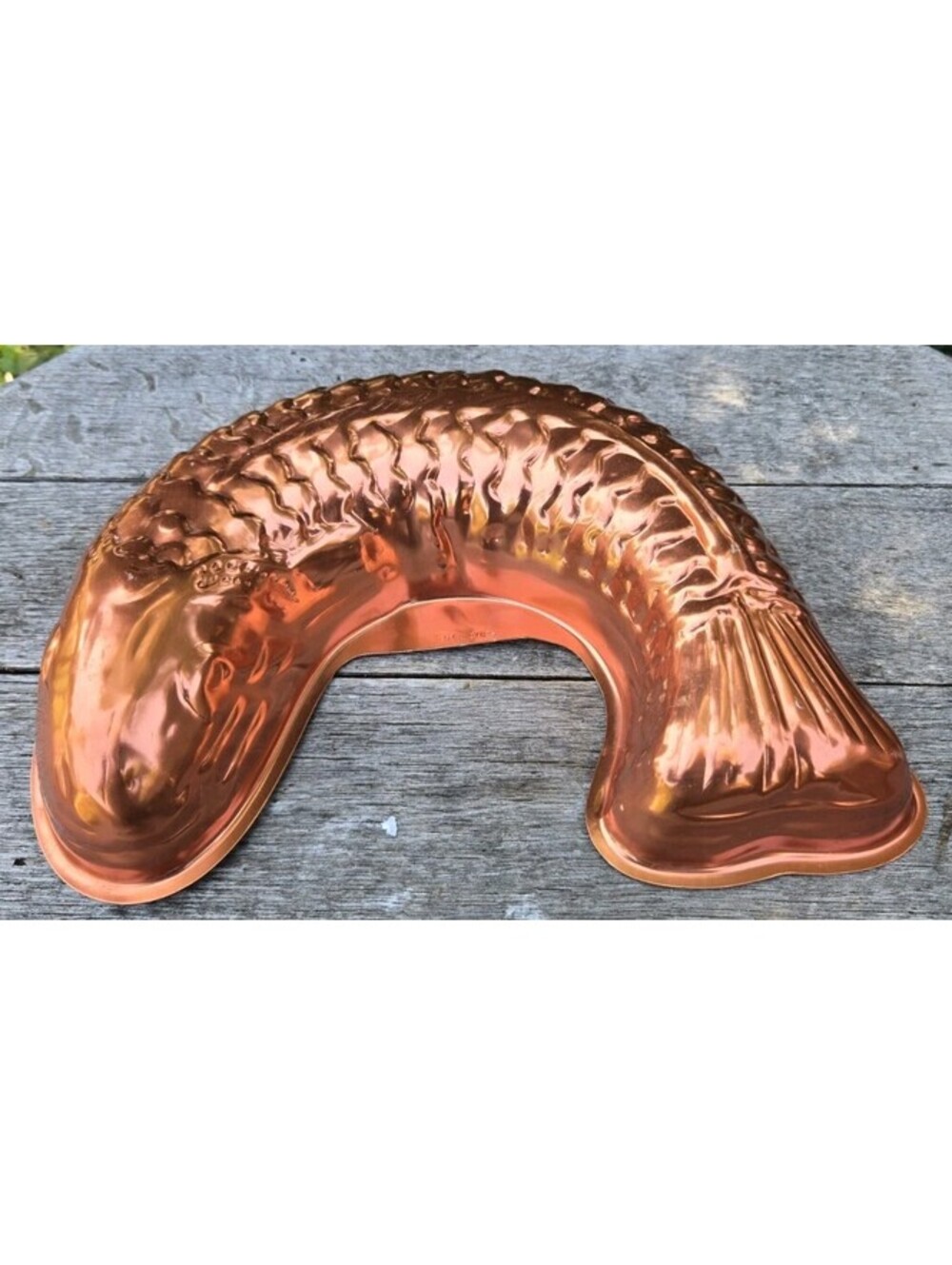 Copper Vintage Fish Baking Mold Cake Pan Wall Hanging Plaque 5.5 Cups